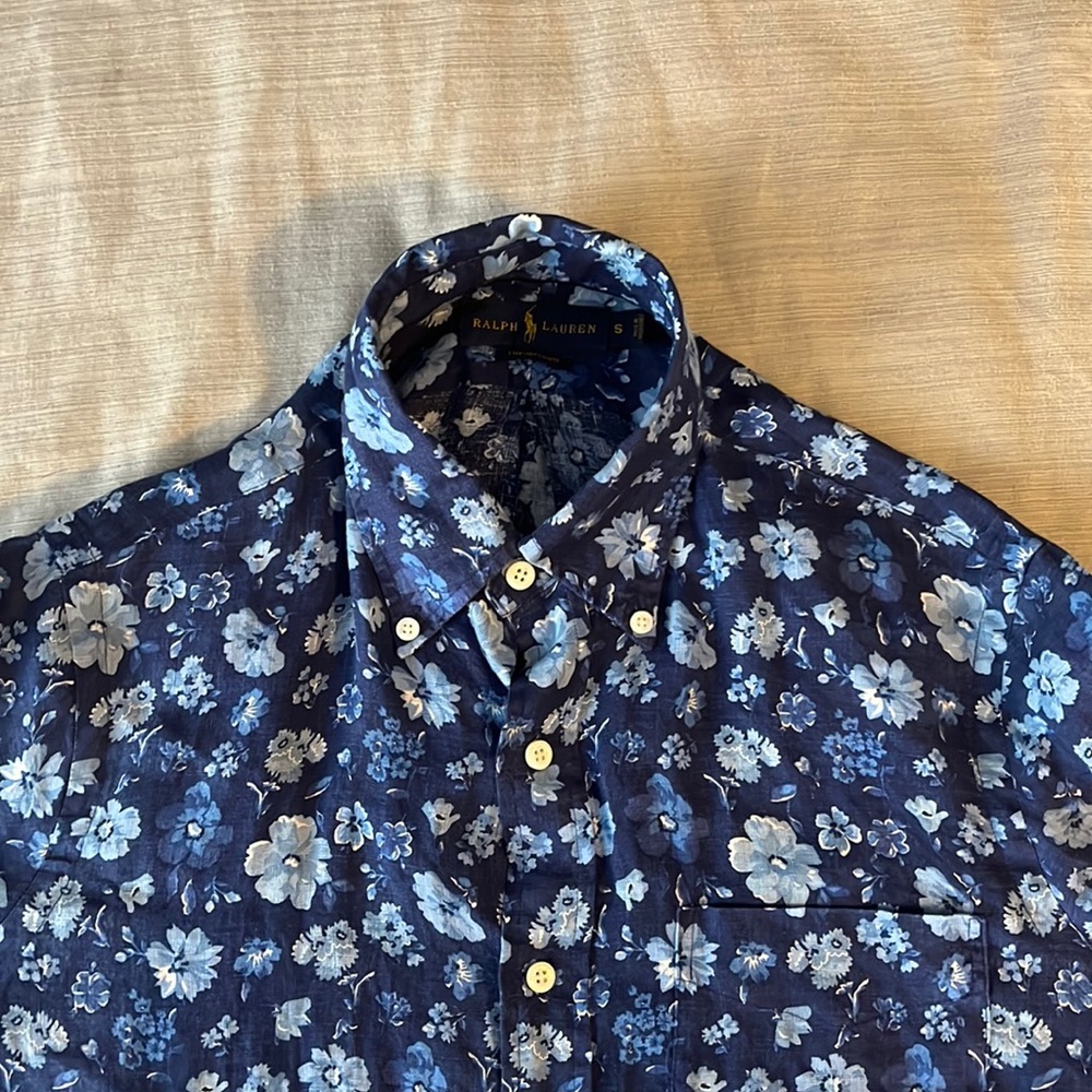 Ralph Lauren Button down floral shirt luxury linen